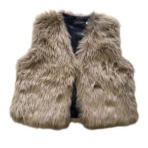 Wenxi Tan Faux Fur Vest XL